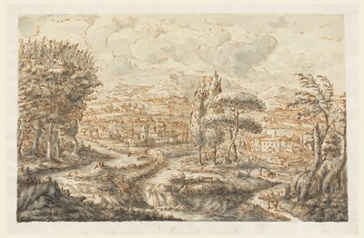 Kresba, Údolí, 1750-70 od Carlo Marchionni