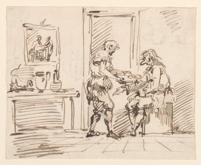 Kresba, Žánrová scéna, 1725-50 od Carlo Marchionni