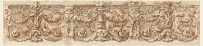 Kresba, Návrh vlysu, asi 1770 od Carlo Marchionni