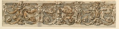 Kresba, Návrh vlysu, asi 1770 od Carlo Marchionni
