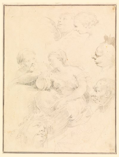 Kresba, Figurální skici, 1775 od Carlo Marchionni