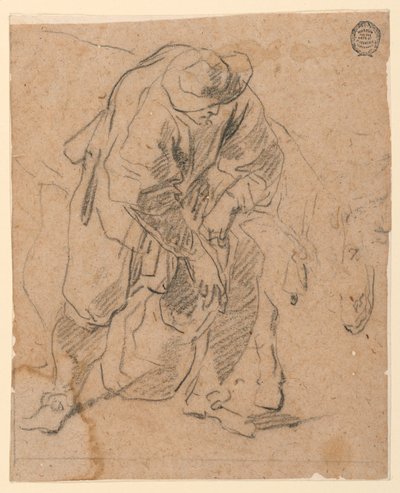 Kresba, Sedlák s taškou, 1728-78 od Carlo Marchionni