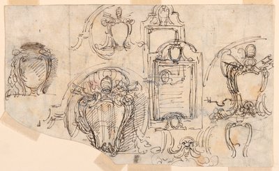Kresba, náčrtky, 1740-58 od Carlo Marchionni