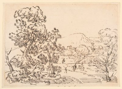 Kresba, Zalesněná krajina, 1750-1770 od Carlo Marchionni
