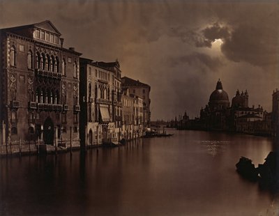 [Noční pohled na Canal Grande, Benátky], ca. 1875. od Carlo Naya
