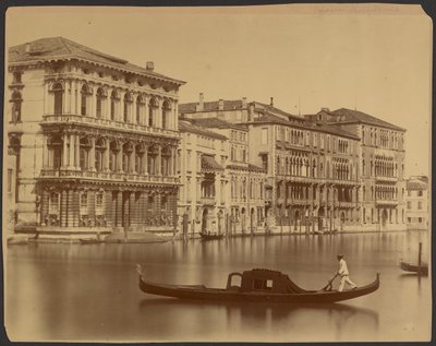 Paláce Rezzonico, Giustiniani a Foscari podél Velkého kanálu od Carlo Naya
