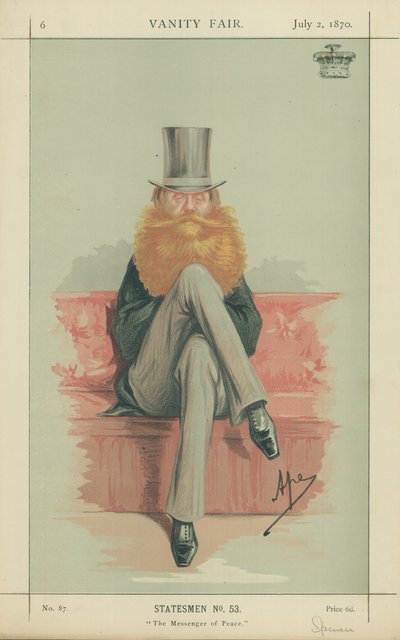 Earl Spencer, Posel míru, 2. července 1870, karikatura Vanity Fair od Carlo Pellegrini