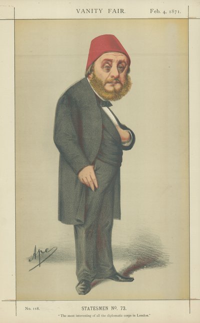Jeho Excelence Musurus Bey (barevné lito) od Carlo Pellegrini