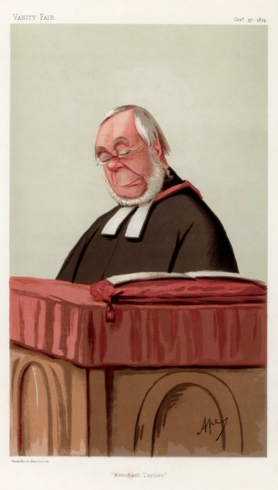 Merchant Taylors, reverend James Augustus Hessey DCL, 1874. od Carlo Pellegrini