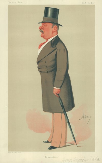 Pan George Augustus Sala, Žurnalistika, 25. září 1875, karikatura Vanity Fair od Carlo Pellegrini
