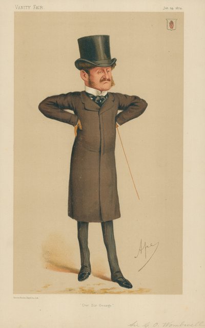 Sir George Orby Wombwell, náš sir George, 24. ledna 1874, karikatura Vanity Fair od Carlo Pellegrini