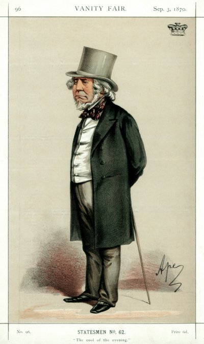 The Cool of the Evening, Lord Houghton, anglický básník a politik, 1870. od Carlo Pellegrini