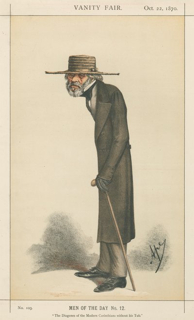 Diogenes moderních Korintským bez jeho vany, Thomas Carlyle (Vanity Fair Series) od Carlo Pellegrini