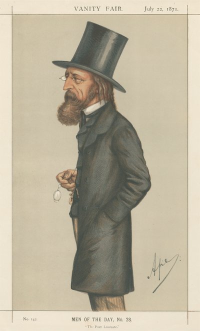 Laureát básníka, Lord A. Tennyson (seriál Vanity Fair) od Carlo Pellegrini