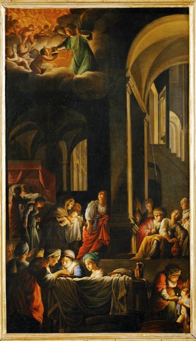 La naissance de la Vierge - Narození Panny Marie ... od Carlo Saraceni