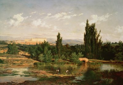 Krajina s řekou, Manzanares od Carlos de Haes