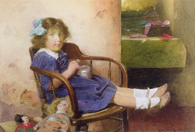 Penny za kasičku (olej na plátně) od Carlton Alfred Smith