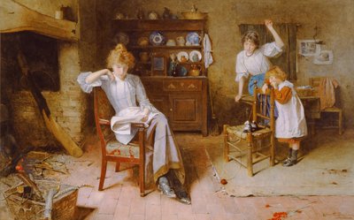 Idle Moments (akvarel na papíře) od Carlton Alfred Smith