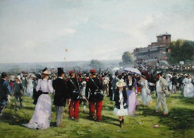 Konec závodů v Auteuil, kolem roku 1893 (olej na plátně) od Carlton Alfred Smith
