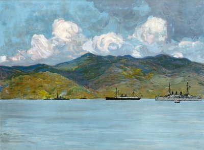 Naše válečné lodě u pobřeží poblíž Santiaga de Cuba, 3. června 1898 od Carlton Theodore Chapman