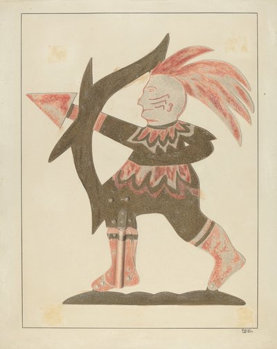 Indian Weather Vane, c. 1936. od Carol Larson