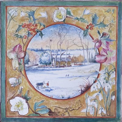 Vánoční ráno, Little Somborne, 2007 (wc na papíře) od Caroline Hervey Bathurst
