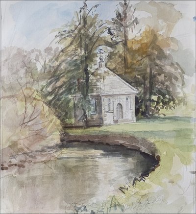 Rybářský chrám Izaak Waltons, Dovedale, 2008 (wc na papíře) od Caroline Hervey Bathurst