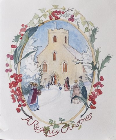 Regency Christmas, 2008 (wc na papíře) od Caroline Hervey Bathurst