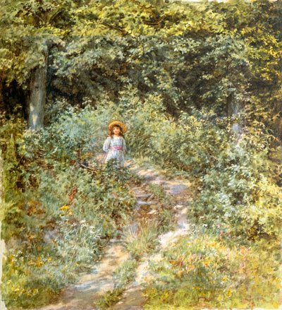 Cesta lesem (akvarel) od Caroline Paterson