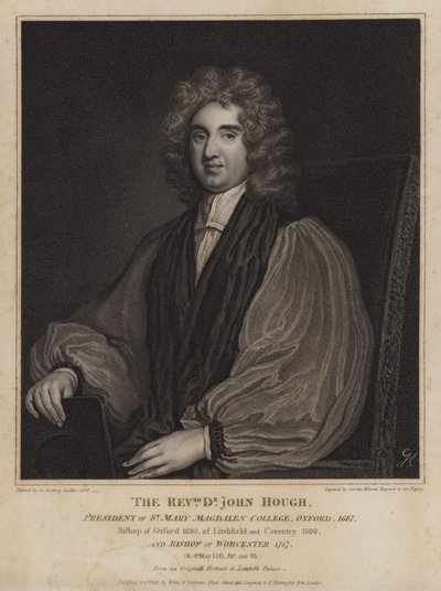 John Hough, anglický biskup a prezident Magdalen College v Oxfordu od Caroline Watson