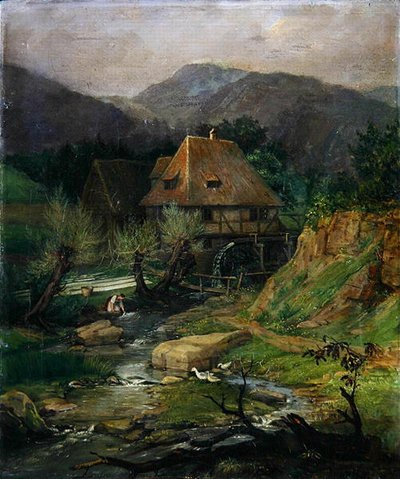 Mlýn u Doernbergu (olej na plátně) od Caroline von der Embde