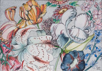 Jumbled Flowers, 1991 od Carolyn Hubbard Ford