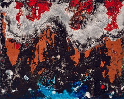 Rapsodie živlů, 2012 (akryl a kvaš na plátně) od Carolyn Mary Kleefeld