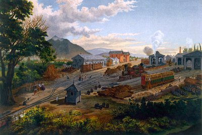Stanice v Orizaba, 1878 od Casimiro Castro