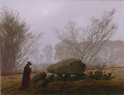 Procházka za soumraku, cca 1830-5 (olej na plátně) od Caspar David Friedrich