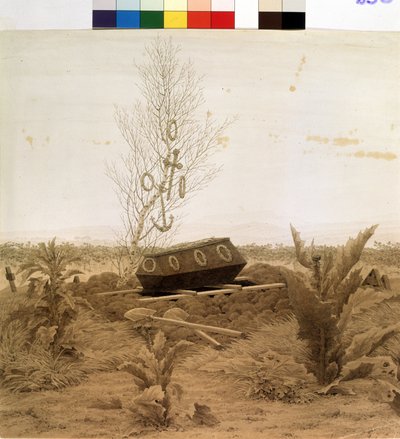 "Na okraji hrobu" Rakev, která má být spuštěna na dno hrobu. Kresba perem od Caspara Davida Friedricha (1774-1840) kolem roku 1830 Puškinovo muzeum, Moskva od Caspar David Friedrich