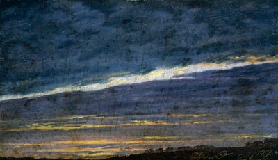 Zatažená večerní obloha od Caspar David Friedrich