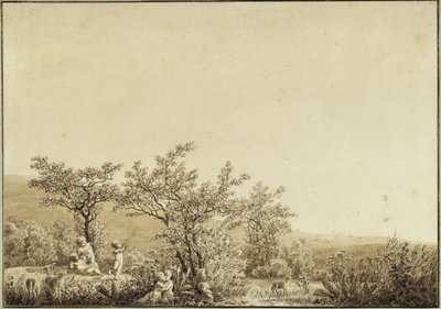 Jaro - Ráno - Dětství (z cyklu ročních období, denních dob a věků života z roku 1803) od Caspar David Friedrich