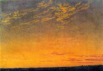 Večer s mraky od Caspara Davida Friedricha od Caspar David Friedrich