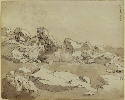 Studie skal, vedle sebe ležící bloky od Caspar David Friedrich