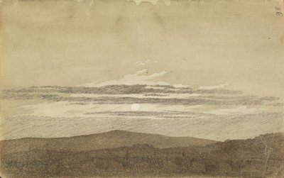 Horská krajina při západu slunce od Caspar David Friedrich