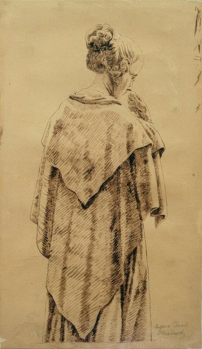 Žena v šátku od Caspar David Friedrich