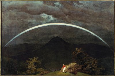 Horská krajina s duhou od Caspar David Friedrich