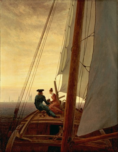 Německy: Auf dem Segler Na plachetnici od Caspar David Friedrich