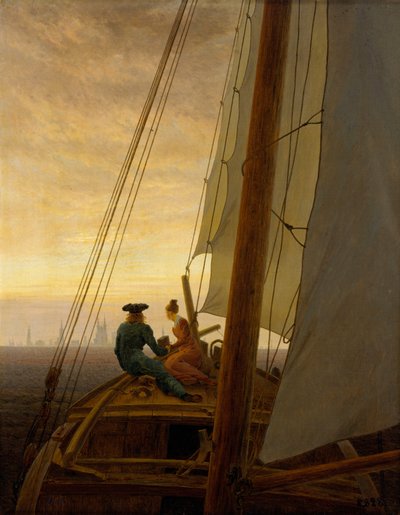 Německy: Auf dem Segler Na plachetnici od Caspar David Friedrich