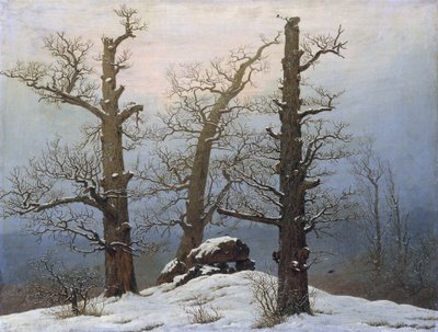 Německy: Hünengrab im Schnee Cairn in Snow od Caspar David Friedrich