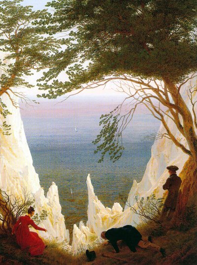 Německy: Kreidefelsen auf Rügen Křídové skály na Rujáně od Caspar David Friedrich