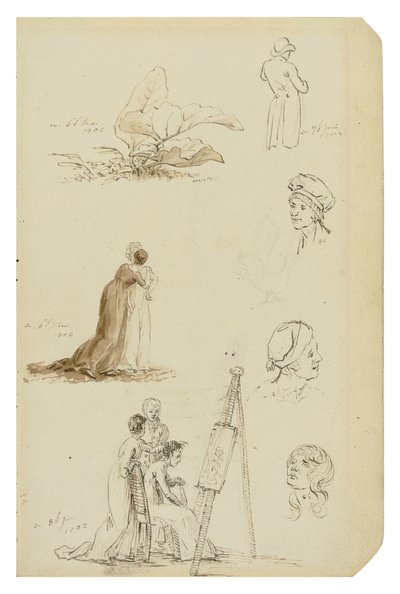 Němčina: Studie hlav, postav a listů od Caspar David Friedrich