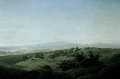 Krajina s jezerem od Caspar David Friedrich