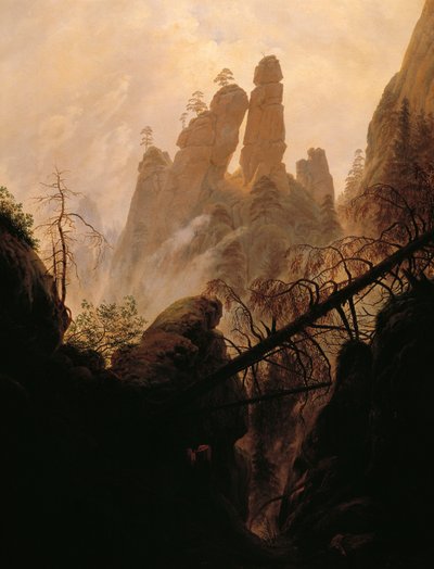 Rocky Ravine od Caspara Davida Friedricha (1774-1840). od Caspar David Friedrich